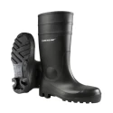 Dunlop Protomastor Black Unisex Safety Boots Stainless Steel Toe Cap PVC Upper SRA Slip Resistant 142PP BLACK