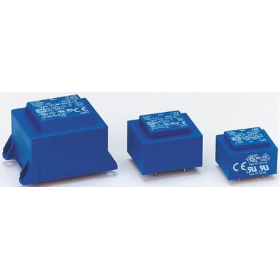 Block 2 x 6 V AC 2 Output Pin PCB Transformer, 230 V AC Primary, 5 VA Power, Pin Mount, VC 5/2/6
