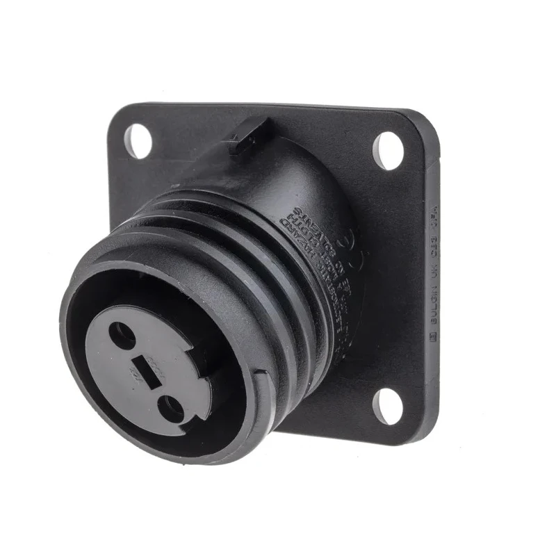 Bulgin Industrial Circular Connector 2 Contacts Flange Mount Socket Female IP68 600V 30A PX0941