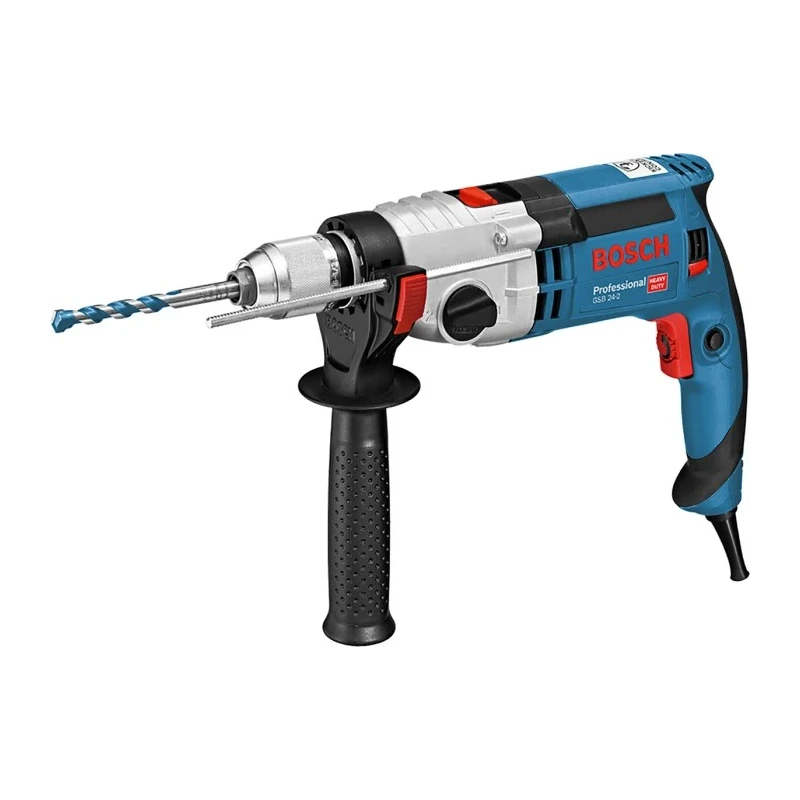Bosch GSB Series Hammer Drill 230V Corded Brushed Motor 13mm Keyless Chuck 1.1kW Power Rating 900rpm 060119C801