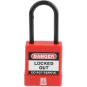 RS PRO Red 1-Lock Safety Lockout Padlock ABS Nylon Shackle 5mm 44mm 175-1184