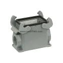 HARTING Han A Range Heavy Duty Power Connector Hood Base Surface Mounting Die Cast Aluminium IP65 2 Lever 32A 19200320232