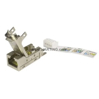 HARTING Heavy Duty Power Connector Cable IDC 8 Way RJ Industrial Female 09455451562