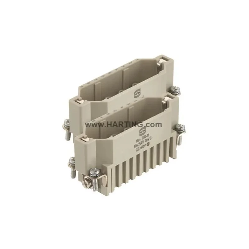 Harting Heavy Duty Power Connector Insert 10A Han D Series Male 25 Contacts 09210253011