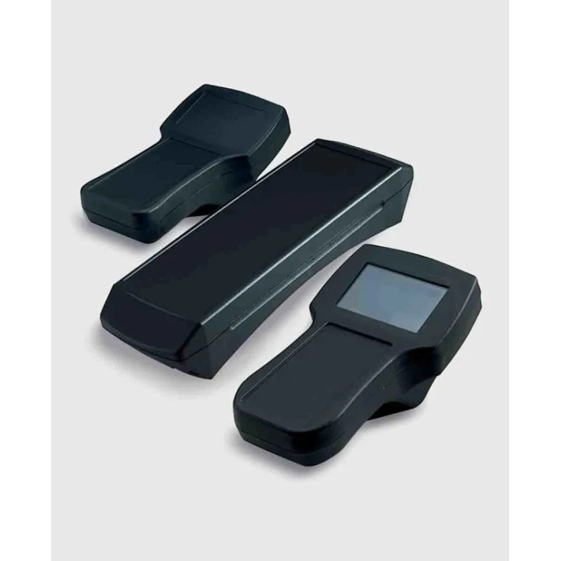 Rose Beluga Series Grey, Black Polyamide Handheld Enclosure with Integral Battery Compartment and Display Window 270205010