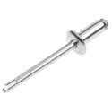 POP Aluminium Blind Rivet 4.8 mm, 11 mm Length, Steel Mandrel, Plain Finish TAPD68BS