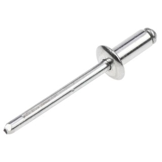 POP Aluminium Blind Rivet 4.8 mm, 11 mm Length, Steel Mandrel, Plain Finish TAPD68BS