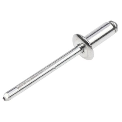POP Aluminium Blind Rivet 4.8 mm, 11 mm Length, Steel Mandrel, Plain Finish TAPD68BS