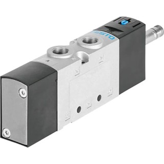 Festo Pneumatic Solenoid Valve Pilot G 5/2 Monostable Die Cast Aluminium Body, Nitrile Rubber Seals VUVS-L20-M52-MD-G18-F7