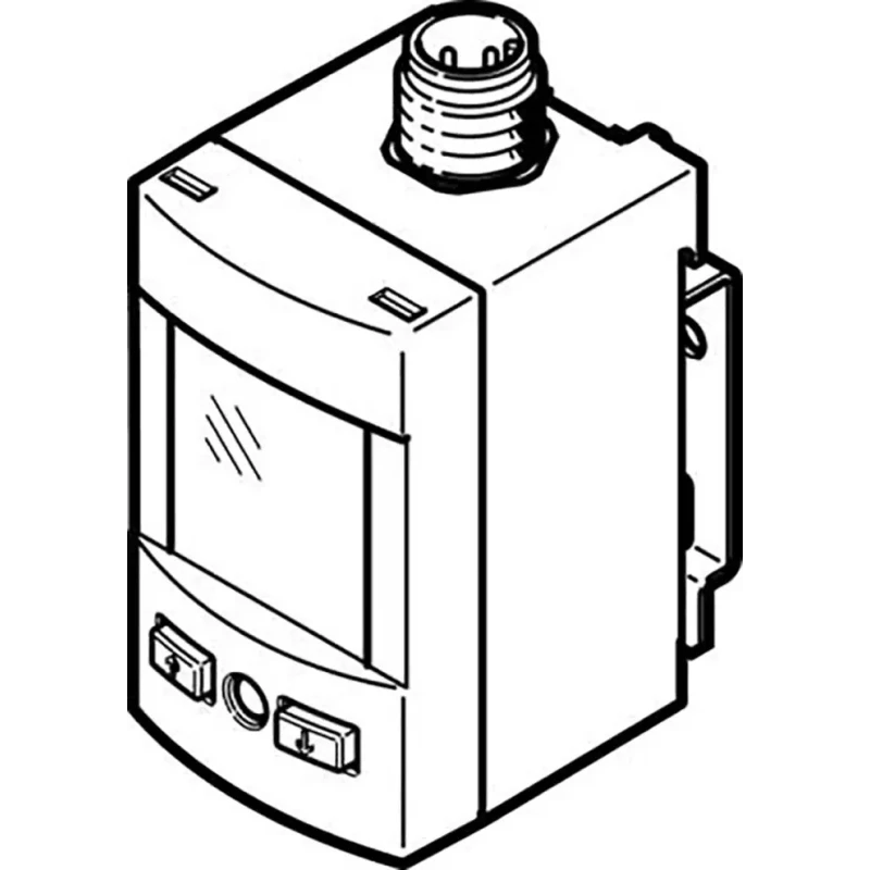 Festo Pneumatic Pressure Sensor IP67, IP65 10 bar Operating Pressure 30V Supply Voltage SPAU-P10R-W-G18FD-L-PNLK-PNVBA-M8U