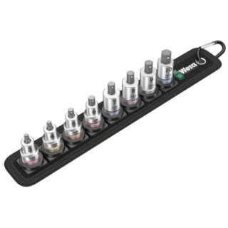 Wera 8-Piece 3/8 in Hexagon Socket Set with Square Drive and Holding Function 05003971001