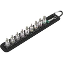 Wera 9-Piece 1/4 in Hexagon Socket Set, Drive Size 1/4 in, Overall Length 265mm, RoHS Compliant 05003884001