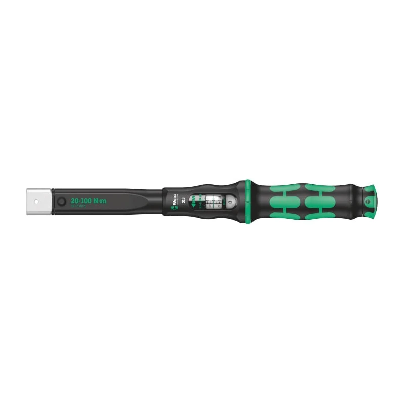 Wera Click Torque Wrench X 3 Model 05075653001, 20 to 100 Nm Torque Range, 9 x 12 mm Square Drive, 372 mm Length 05075653001