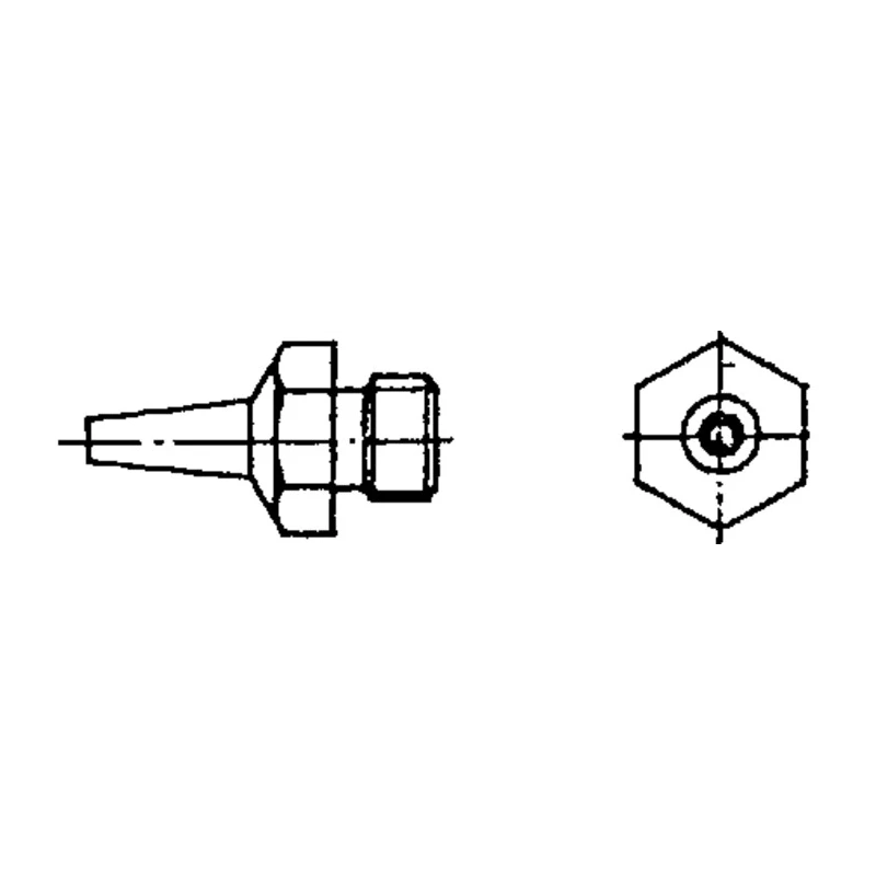 Weller Soldering Nozzle Round 1.2 mm Tip Width 17 mm Length for WXHAP Hot Air Irons R04 0058727821