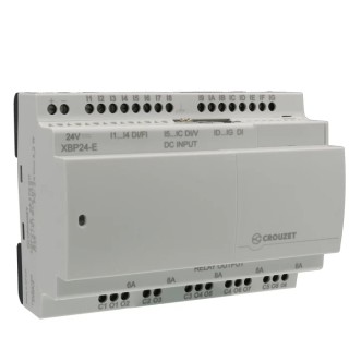 Crouzet Millenium Evo Series PLC CPU, 16 Digital Inputs, 8 Relay Outputs, 6A Output Current, DIN Rail Mounting 88975011