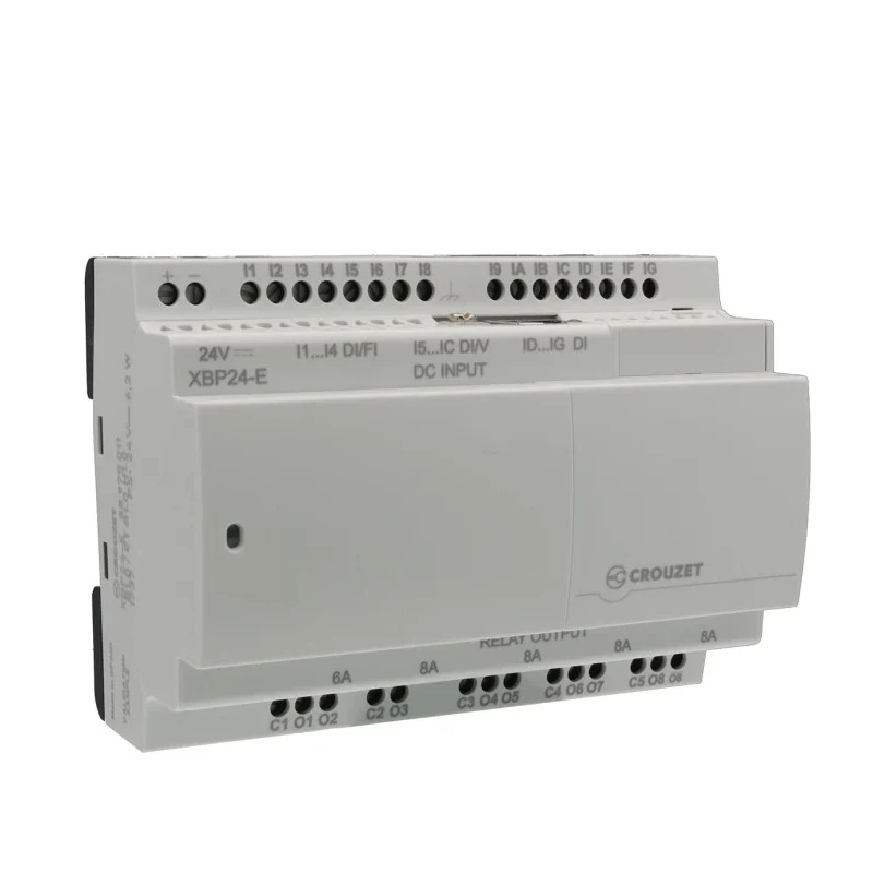 Crouzet Millenium Evo Series PLC CPU, 16 Digital Inputs, 8 Relay Outputs, 6A Output Current, DIN Rail Mounting 88975011