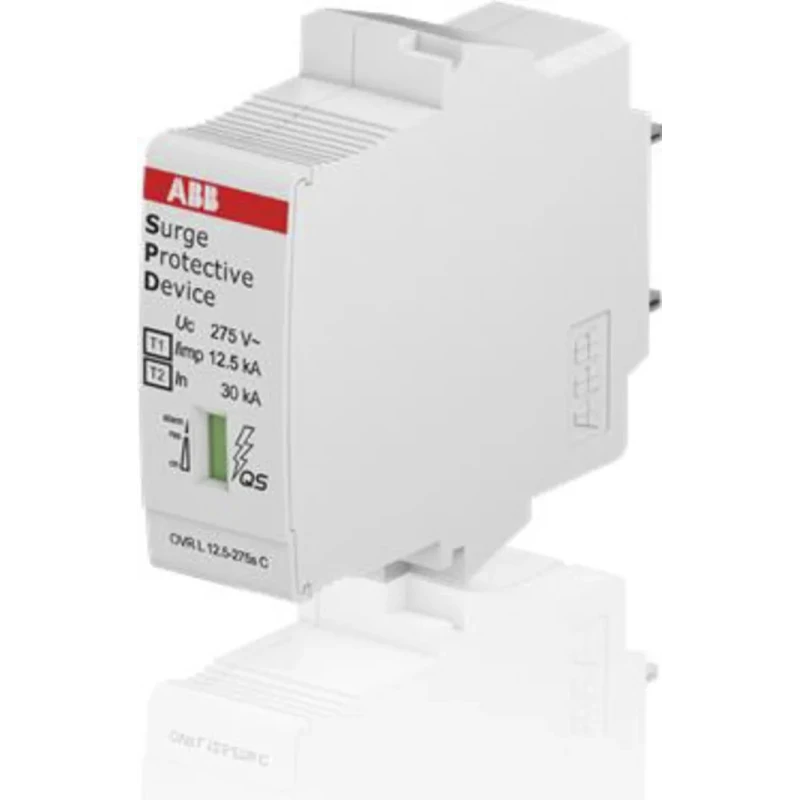 ABB Surge Protection Device OVR T1-T2 12.5-275s C QS Maximum Voltage 275V Maximum 2CTB815710R2600 OVR T1-T2 12.5-275s C QS