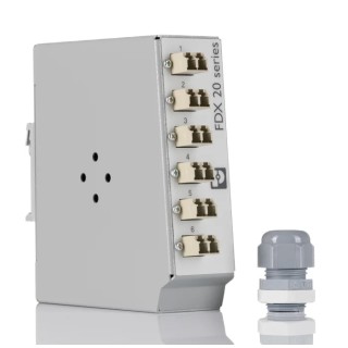 Phoenix Contact Fibre Optic Patch Panel 6 Port LC Multimode Duplex Connector 130mm Height 40mm Width 1019710