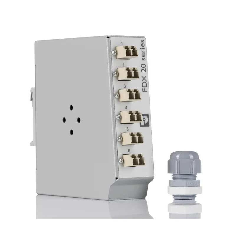 Phoenix Contact Fibre Optic Patch Panel 6 Port LC Multimode Duplex Connector 130mm Height 40mm Width 1019710