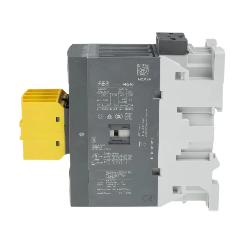 ABB Jokab AFS Safety Contactor 3-Pole 70 A, 22 kW, 100-250 V AC/DC Coil 1SBL347082R1322 AFS40-30-22-13