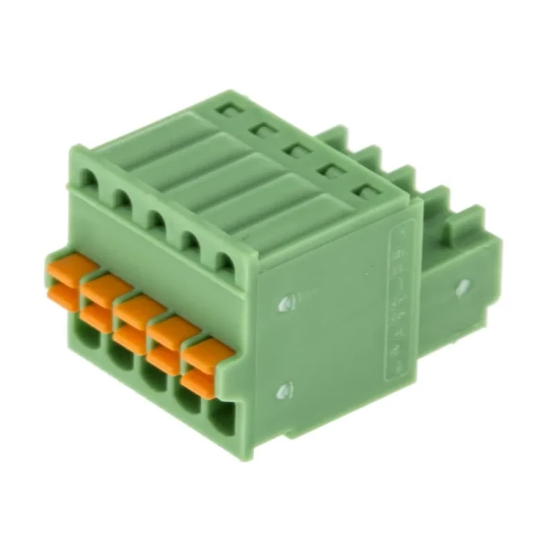 Phoenix Contact FK-MC 0.5/5-ST-2.5 Series Pluggable Terminal Block, 5-Contact, 2.5 mm Pitch, 20A, Polyamide Housing 1881354