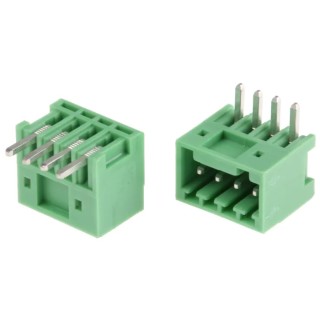 Phoenix Contact COMBICON MC Series Pluggable Terminal Block, 4-Contact, 2.5 mm Pitch, 1 Row, 320 V, 4 A, Right Angle 1881464