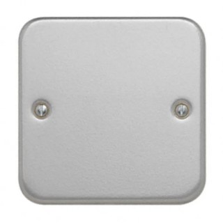 Contactum 1 Gang Grey Steel Light Switch Cover Metal Clad Series CLA3017