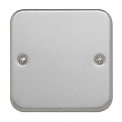 Contactum 1 Gang Grey Steel Light Switch Cover Metal Clad Series CLA3017