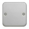 Contactum 1 Gang Grey Steel Light Switch Cover Metal Clad Series CLA3017