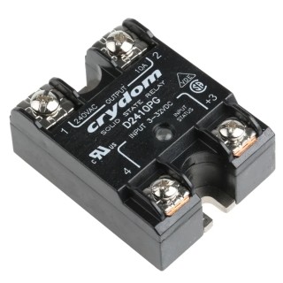 Crydom 1 Series Solid State Relay, 10 A Load, Panel Mount, 280 Vrms Load, 3 to 32V DC Control D2410PG