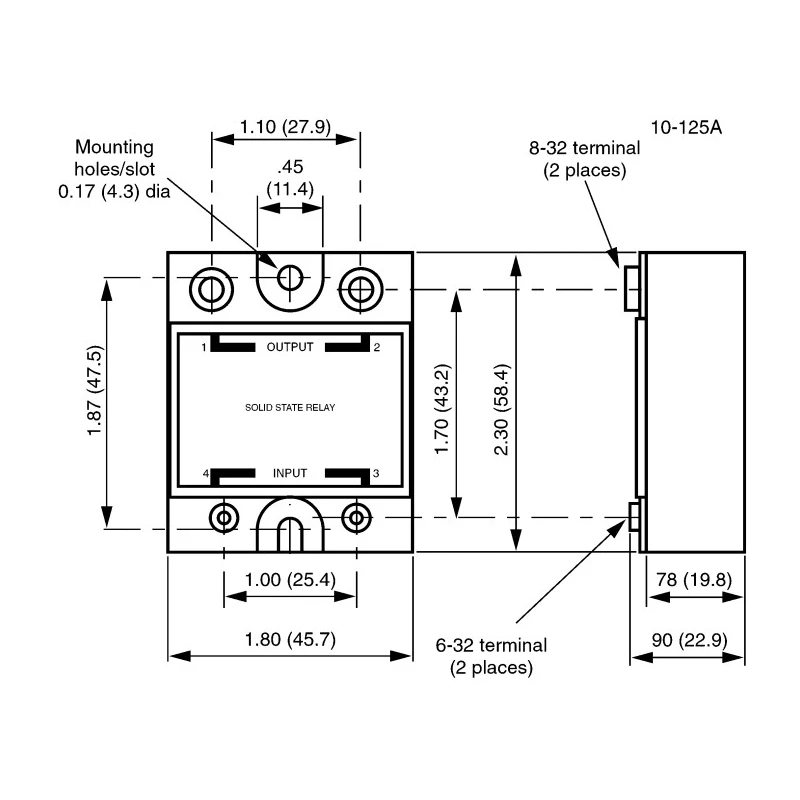 Crydom 1 Series Solid State Relay Panel Mount 110A Load, 280 Vrms Load, 32V Control D24110PG