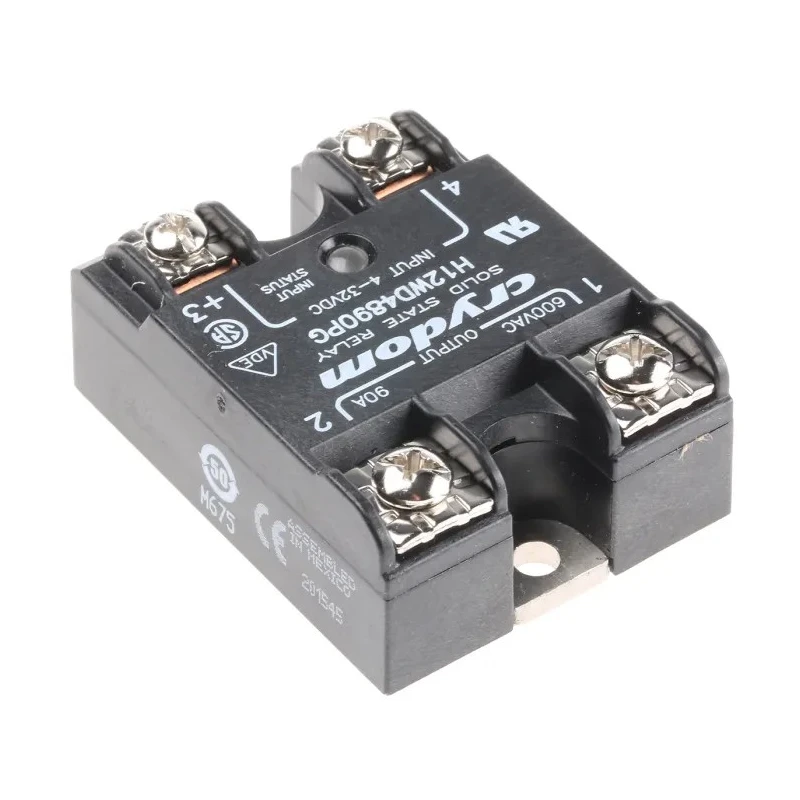 Crydom Solid State Relay Panel Mount, 90 A Load Current, 660 V AC Load, 32V Control H12WD4890PG