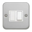Contactum 13A 1 Gang Switched Fused Spur Steel Surface Mount White IP2X 