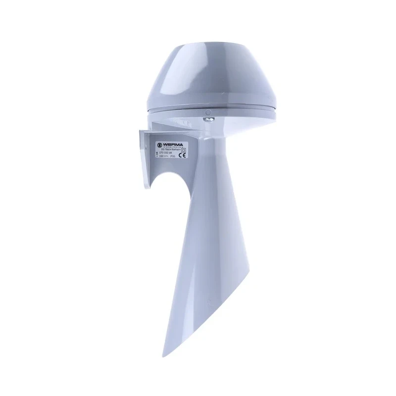 Werma Large Signal Horn Wall Mounted 230V AC, IP55, Continuous Tone 108 dB @ 1m, Polycarbonate Housing 