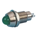 Marl Panel Mount LED Indicator Green 12.7 mm Mount Hole, Solder Tab Termination, IP67 Rated, 12V dc 514-114-21