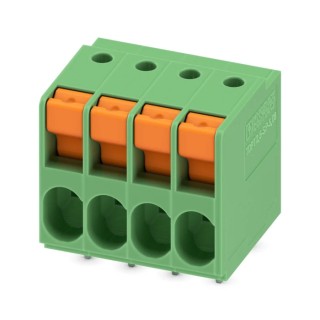 Phoenix Contact TDPT 2.5/ 4-SP-5.08 Series Straight Wave Soldering Mount PCB Terminal Block, 4 Contacts, 5.08 mm 1017505