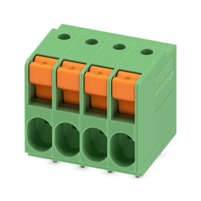 Phoenix Contact TDPT 2.5/ 4-SP-5.08 Series Straight Wave Soldering Mount PCB Terminal Block, 4 Contacts, 5.08 mm 1017505