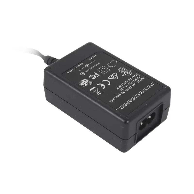 RS PRO 18W 15V DC Output Regulated AC-DC Converter Power Supply with 2.1 x 5.5 x 12 mm Centre Positive Right Angle 175-3269