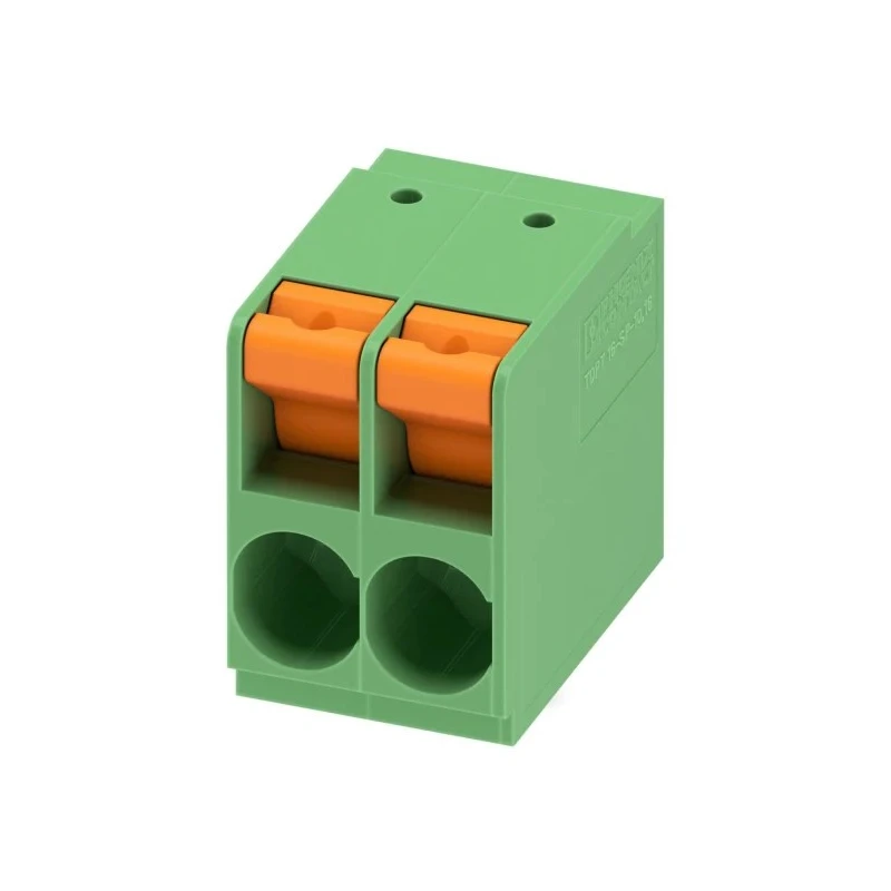 Phoenix Contact TDPT 16/ 2-SP-10.16-ZB Series PCB Terminal Block, 2-Contact, 10.16 mm Pitch, Wave Soldering Mount, 1 1017531