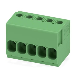 Phoenix Contact PCB Terminal Block TDPT 4/5-SC-6.35-ZB Series Straight Wave Soldering Mount, 5 Contacts, 6.35 mm 1017517