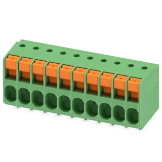 Phoenix Contact PCB Terminal Block TDPT 2.5/ 10-SP-5.08 Series, 10-Contact, 5.08 mm Pitch, Wave Soldering Mount, 400 1017511