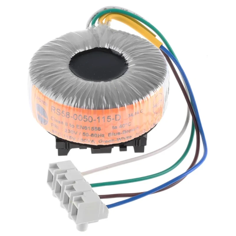 Nuvotem Talema Toroidal Transformer 230 V ac Primary 115 V ac Secondary 1 Output 50 VA 58-0050-115-D