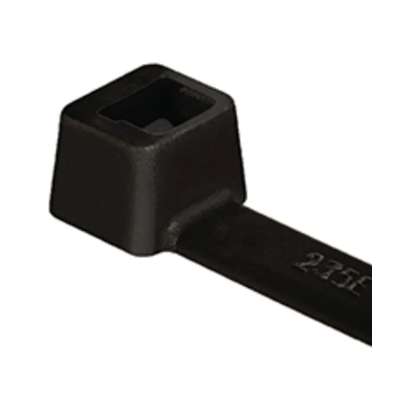 HellermannTyton Cable Tie, Inside Serrated, 300 mm Length x 4.7 mm Width, Black Polyamide 66, UV 111-08290 T80I-PA66W-BK