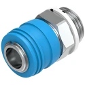 Festo Brass Pneumatic Quick Connect Coupling 1/2 in Male G Thread 10mm Hose Barb KD4-1/2-A