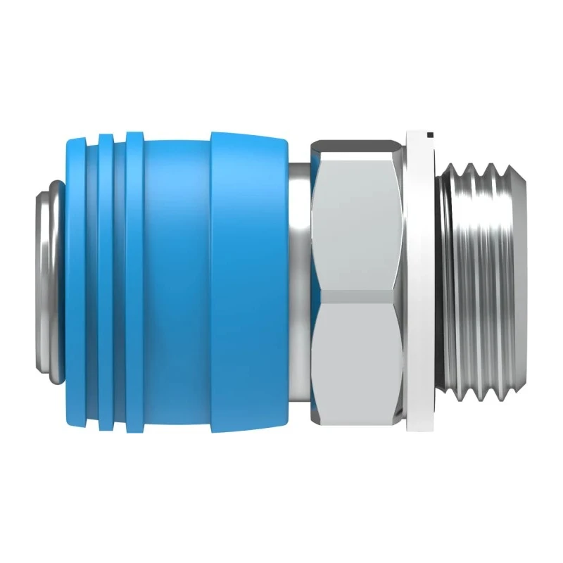 Festo Brass Pneumatic Quick Connect Coupling 1/2 in Male G Thread 10mm Hose Barb KD4-1/2-A