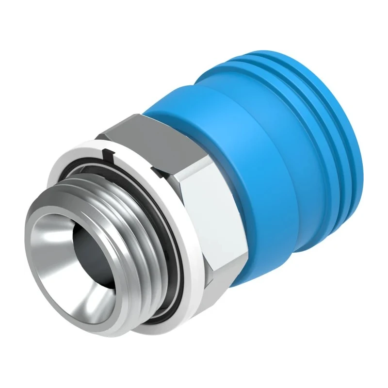 Festo Brass Pneumatic Quick Connect Coupling 1/2 in Male G Thread 10mm Hose Barb KD4-1/2-A