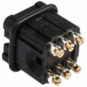 HARTING Heavy Duty Power Connector Insert Male 6 Contacts 10A 50V Cable Mount STAF Series 09700062616