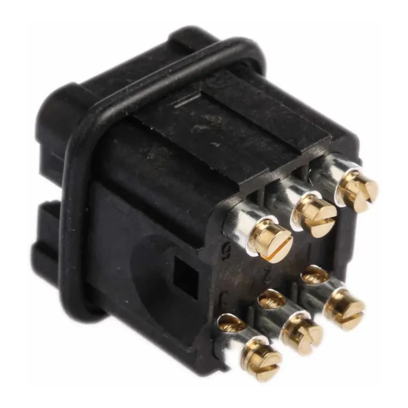 HARTING Heavy Duty Power Connector Insert Male 6 Contacts 10A 50V Cable Mount STAF Series 09700062616