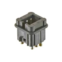 HARTING Heavy Duty Power Connector Insert Male 6 Contacts 10A 50V Cable Mount STAF Series 09700062616