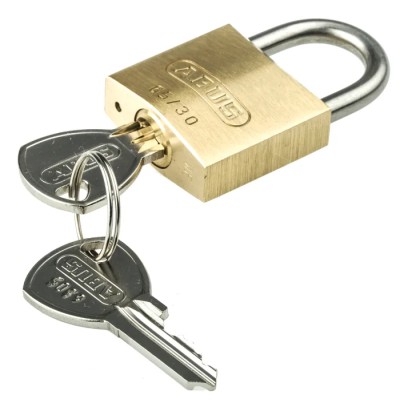 ABUS Weatherproof Brass and Stainless Steel Keyed Alike Padlock, 5 mm Shackle Diameter, 30 mm Body Width XR0065IB30KA8